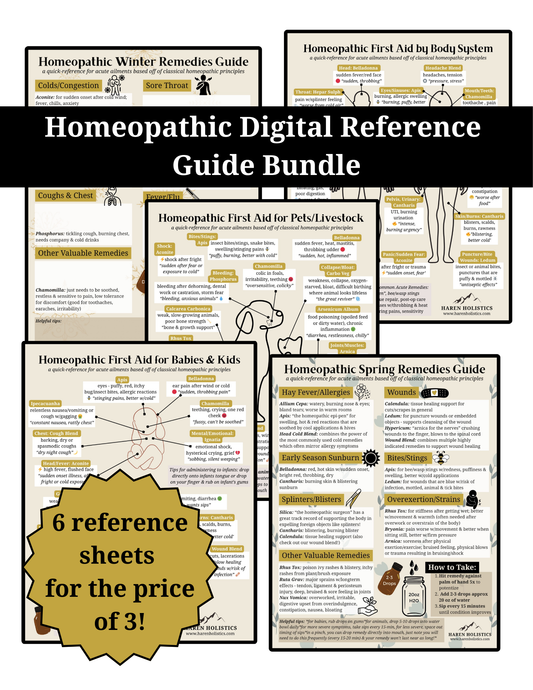 Reference Guide Bundle - Printable/Digital Download Reference Sheet